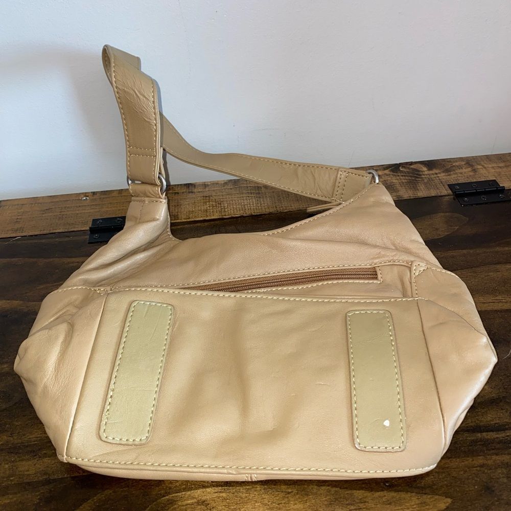 Hush Puppies Tan Leather Shoulder Purse Bag - Picture 3 of 11